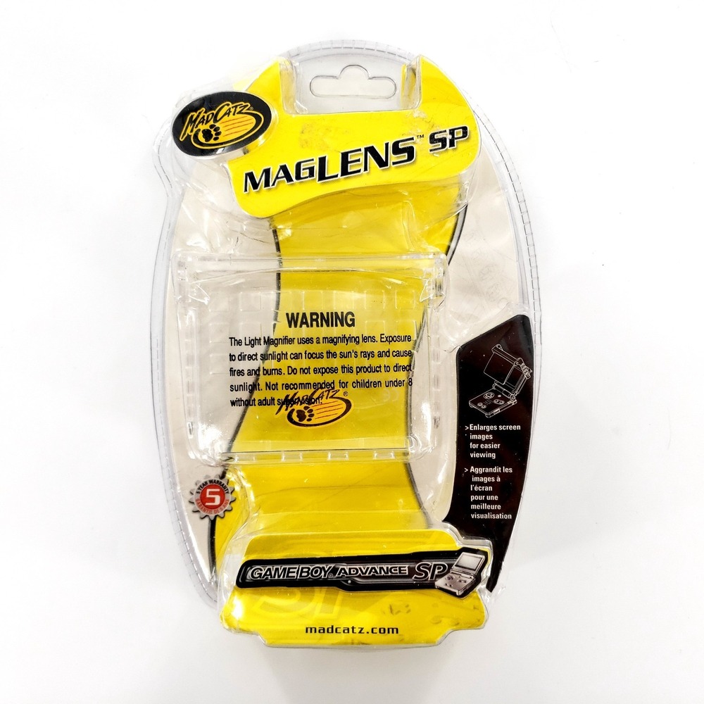 Madcatz Game Boy Advance Mag Lens SP Magnifying Lens Clear New Crushed Package